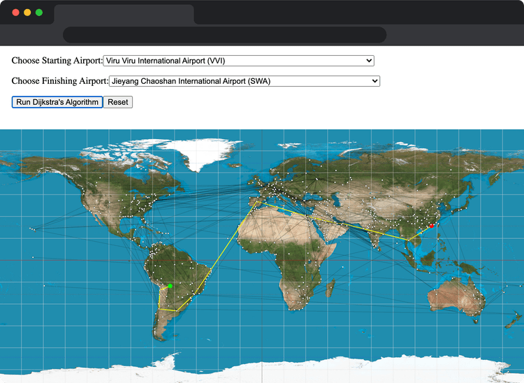 Dijkstra's Trip application